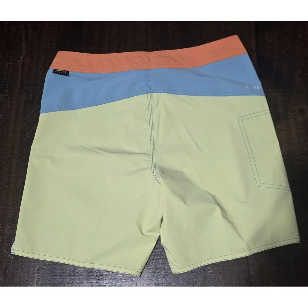 Roark Mens 28 The Boatman 2.0 Boardshorts NWT Blue Orange Surf Swim Trunks 17